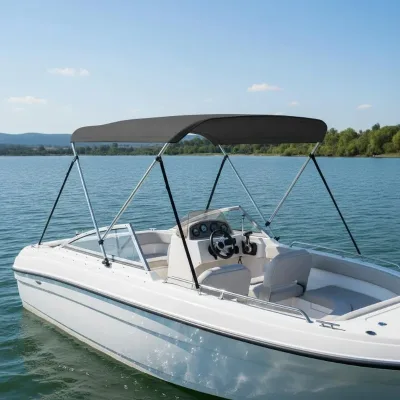 Auvent bimini à 2 arceaux anthracite – image 3