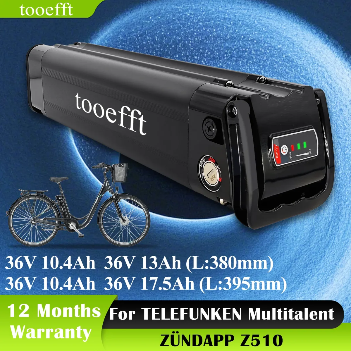 Batterie lithium 36 V pour vélo électrique