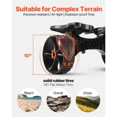Chariot pliable pour kayak à roues de 25,5 cm – image 3