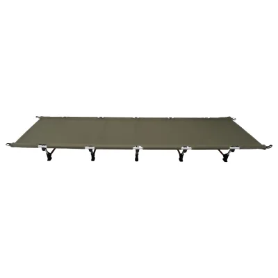 Lit de camp pliable vert armée en tissu Oxford – image 2