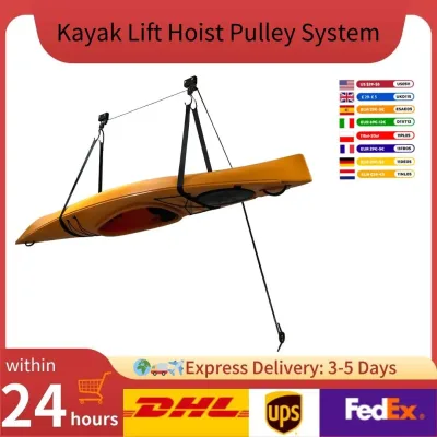 Palan de rangement noir pour kayak et vélo