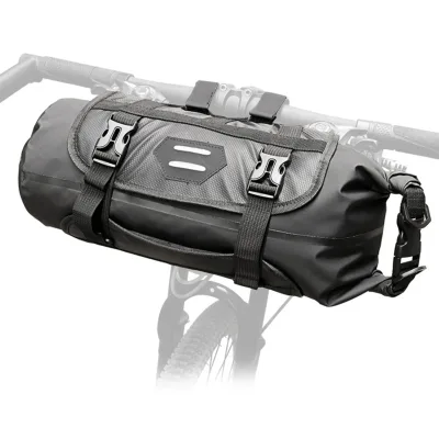 Sac de guidon étanche noir en nylon – image 2