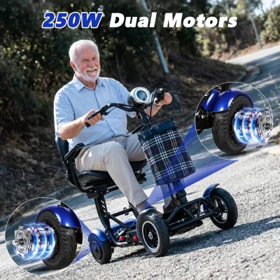 Scooter électrique pliable à quatre roues – image 3