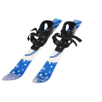 Skis bleus pour enfant avec bâtons, de 2 à 8 ans – image 3