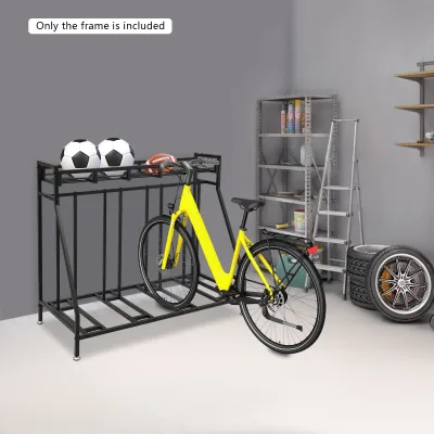 Support vélo au sol en acier, 4 places – image 2