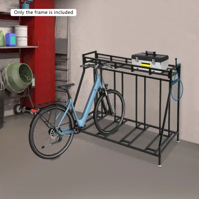 Support vélo au sol en acier, 4 places – image 3