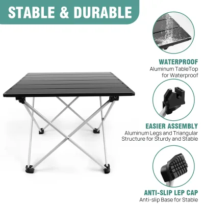 Table de camping pliante en alliage d'aluminium – image 2