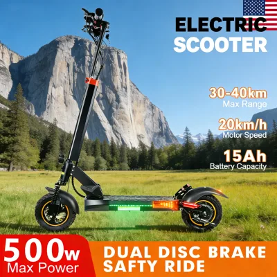 Trottinette électrique pliable noire 500 W – image 2