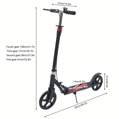 Trottinette électrique pliable noire adulte – image 2