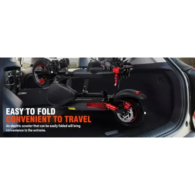 Trottinette électrique pliante à selle amovible – image 3