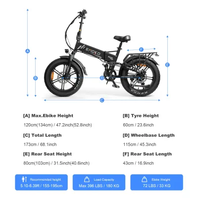Vélo électrique pliable, pneus neige – image 2