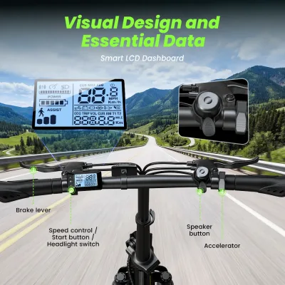 Vélo électrique pliant de ville, roues 40,5 cm – image 3