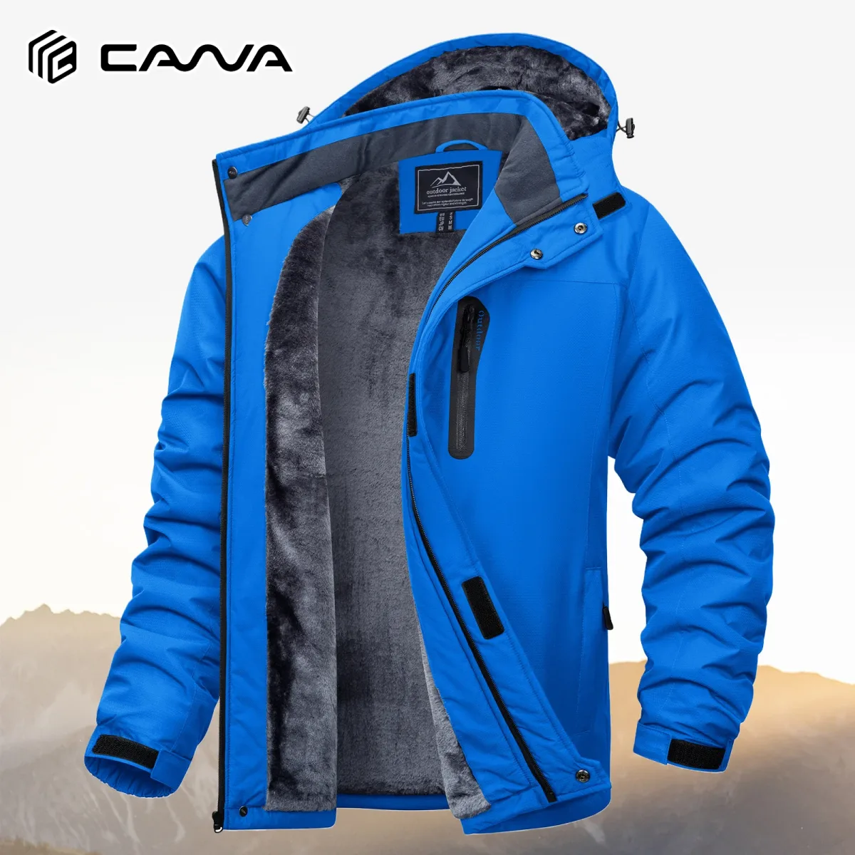 Veste à capuche en polaire pour homme