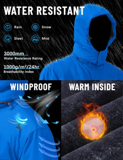 Veste à capuche en polaire pour homme – image 2
